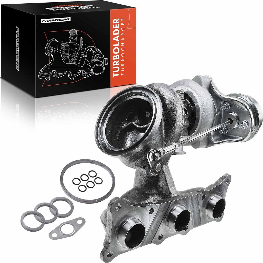 Frankberg 1x Turbolader Abgaskrümmer Einheit für BMW 1er Cabriolet E88 1er Coupe E82 3er E90 E93 E92 E91 E89