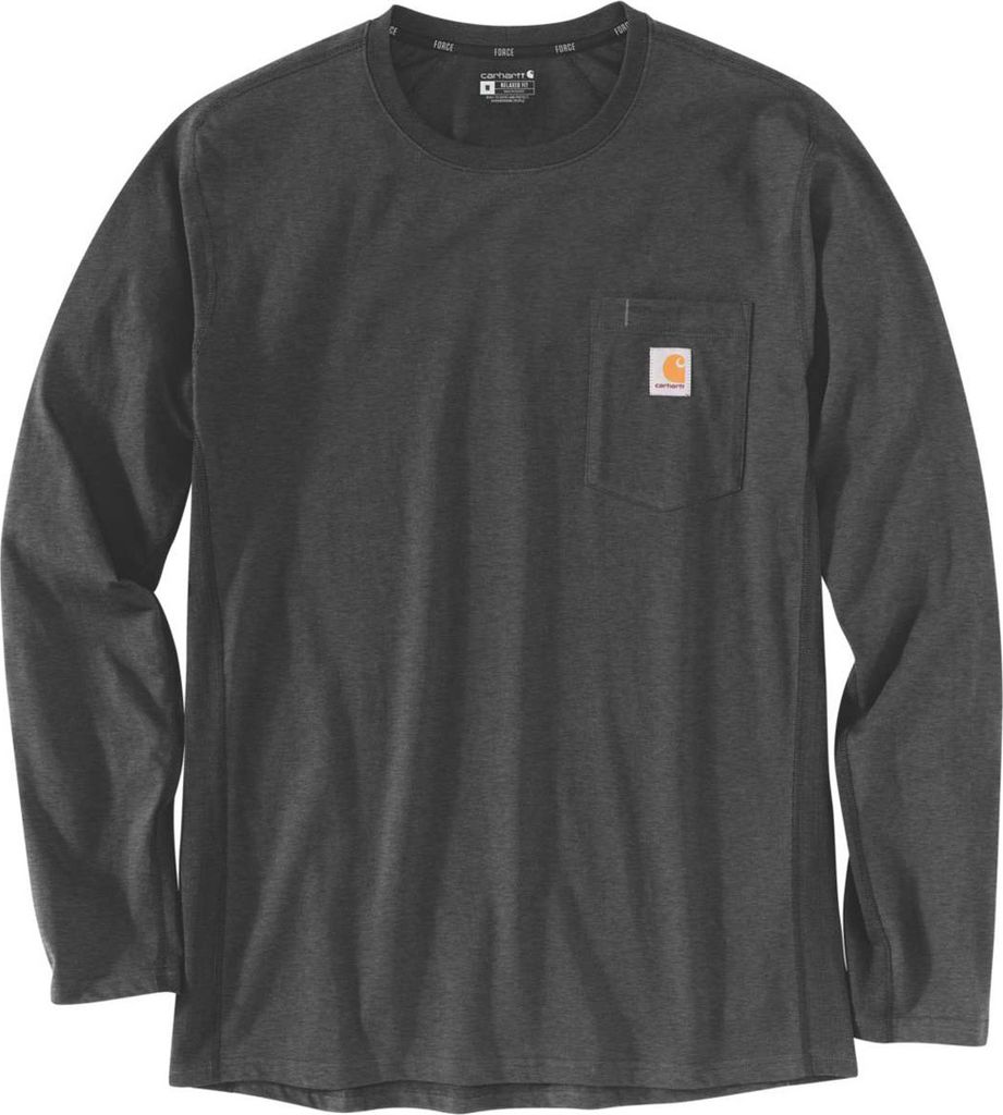 Carhartt Force Flex Pocket Langarmshirt Farbe: Dunkelgrau, Grösse: S