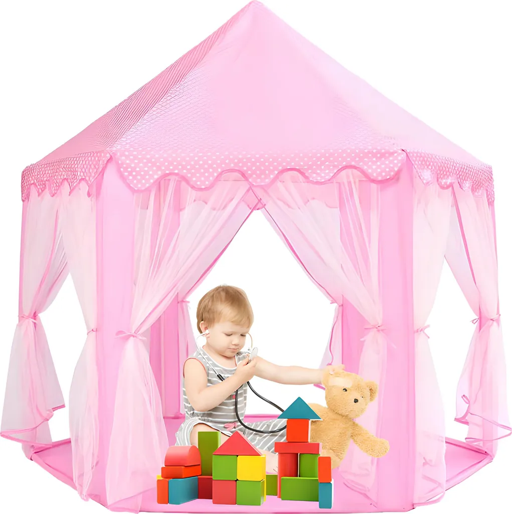 Tente de Jardin pour Enfant Palais Rose Idéal pour Cadeau d'Anniversaire