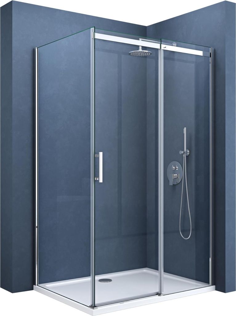 doporro Box Doccia Angolare con Porta Scorrevole Vetro 8 mm Immagine del prodotto 