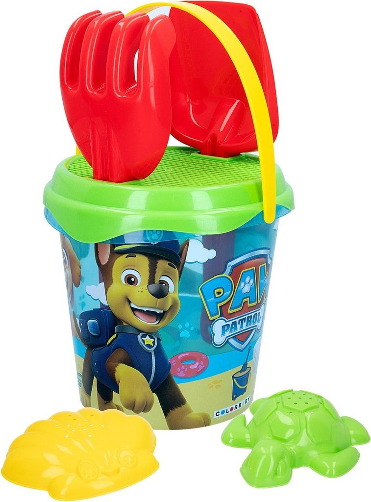 Paw Patrol Strandspielzeugset, 18 cm Eimer, 6-teilig