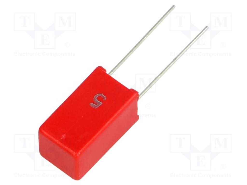 2x Kondensator: Polyester 63VAC 100VDC 1uF Rastermaß: 5mm 5% 2D041001K00JO00 Pol