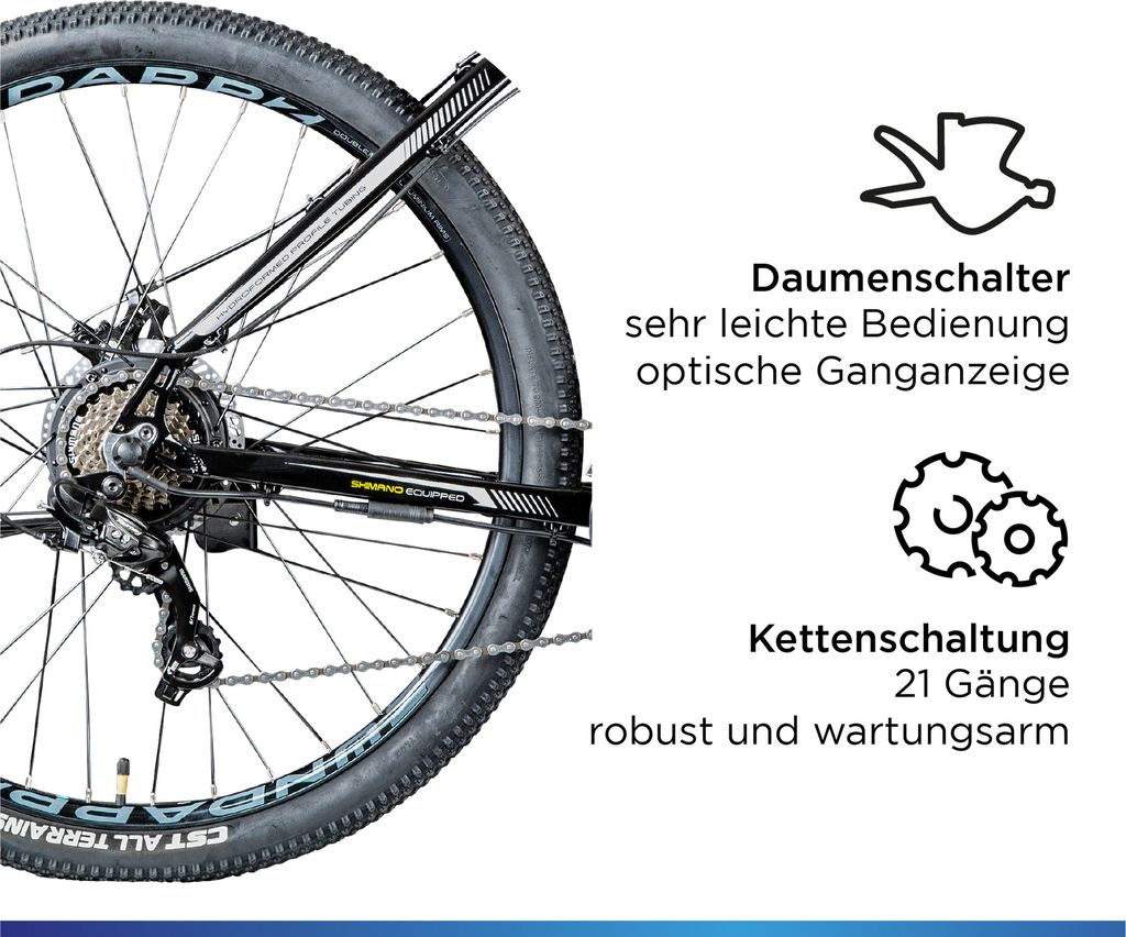 Zündapp Z801 E-Bike E Mountainbike 27,5 Zoll Pedelec 170 - Produktbild 7