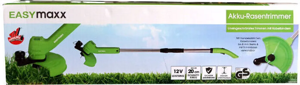 EASYmaxx Coupe-bordures sans fil Vert - Taille-bordure léger à batterie - 16