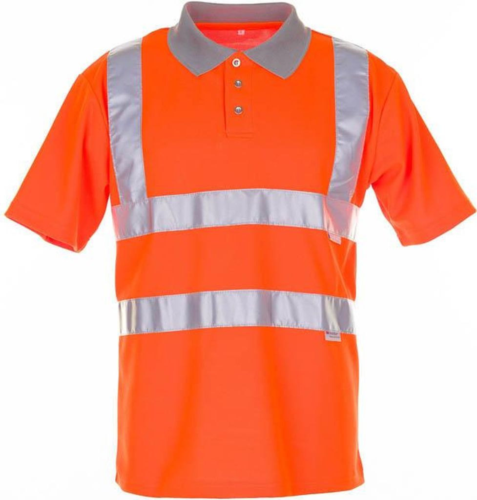 Größe XXXL Herren Planam Warnschutz Poloshirt 2-farbig orange grau Modell 2098