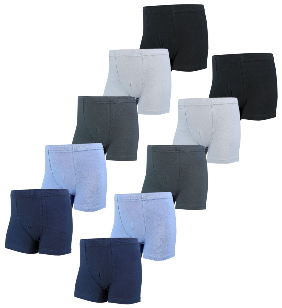 TupTam Jungen Boxershorts Unterhose Kinder Boxer Unterwäsche 10er Pack, Farbe: 10er Pack Schwarz Dunkelblau Blau, Größe: 104-110