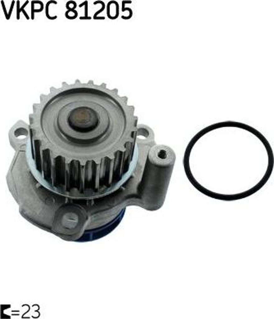SKF VKPC81205 Wasserpumpe, Motorkühlung OE 06F121011 kompatibel mit A4 8E, A1 8X, A3 8P, A6 4F, TT, Altea, Altea XL, Exeo, Leon, Toledo, Octavia, ...