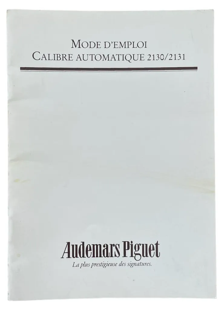 Instructions Audemars Piguet 2130 2131 Automatique pour régler sa montre