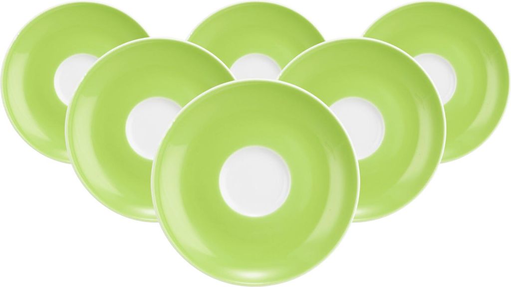 Seltmann Weiden Liberty Pure Colors Espressountertasse ø 12 cm 6er Set - Lime Green