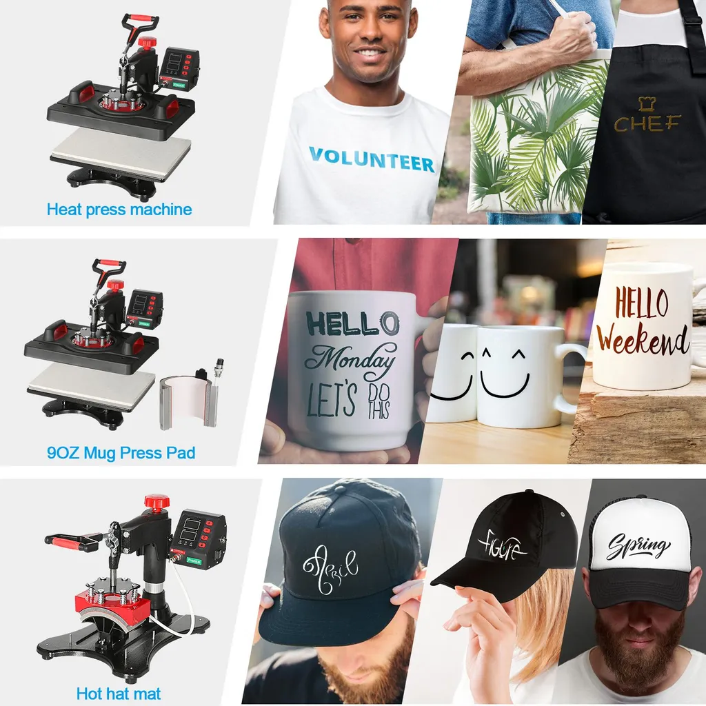 Machine de Sublimation Polyvalente 8 en 1 avec Écran LCD et Prise EU - 10