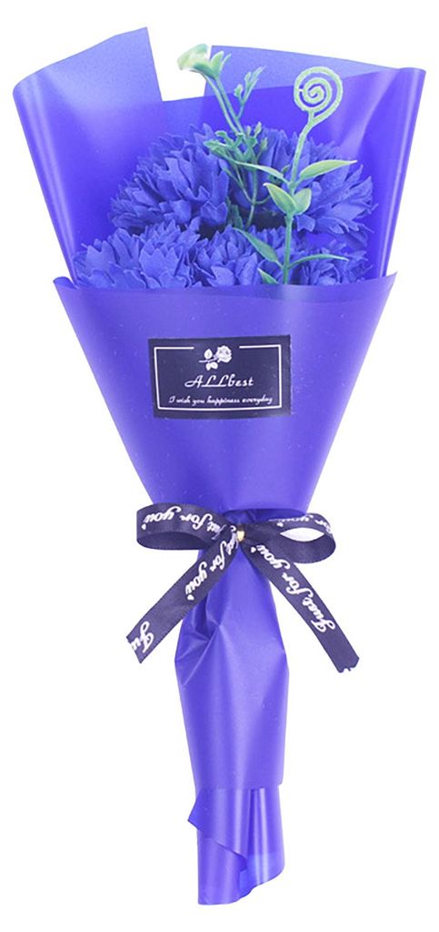 Künstlicher Nelkenstrauß (3/5 Köpfe), verpackt, duftend, für Valentinstag, Muttertag, Geburtstag