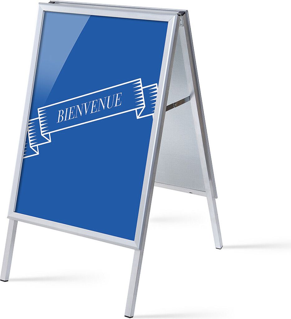 Showdown Kundenstopper - DIN A1 - Komplett-Set - Bienvenue Französisch - Blau/Schwarz