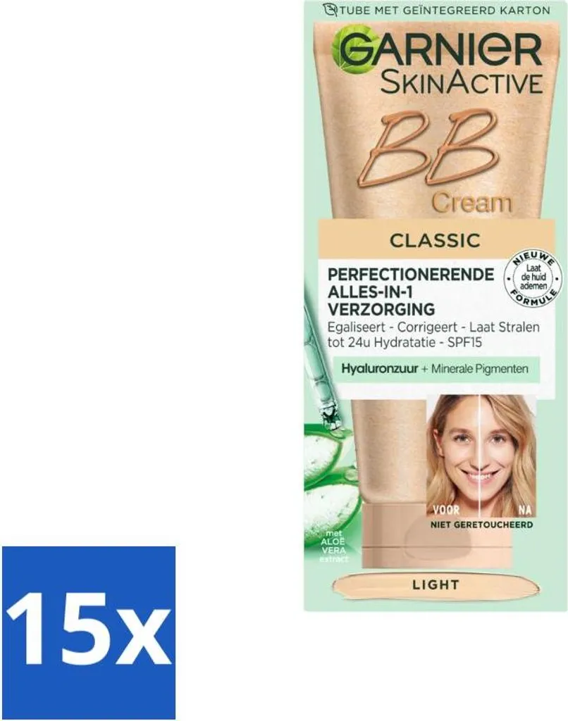 Garnier SkinActive BB Cream Classic Light 50ml - Confezione 15 Pezzi