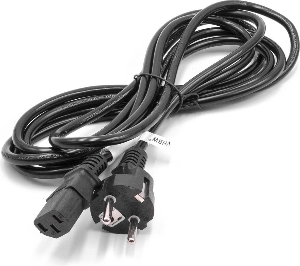 vhbw Netzkabel Schutzkontaktstecker für Kaltgeräte z.B. PC Monitor Computer Drucker - C13 Buchse, 3 m
