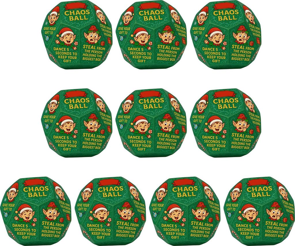 Urkomisches Tauschpartyspiel, Würfeltausch, Geschenke, Familienspiel, 12 verschiedene Seiten, Weihnachtsstrumpffüller für Männer, Frauen, Famil...