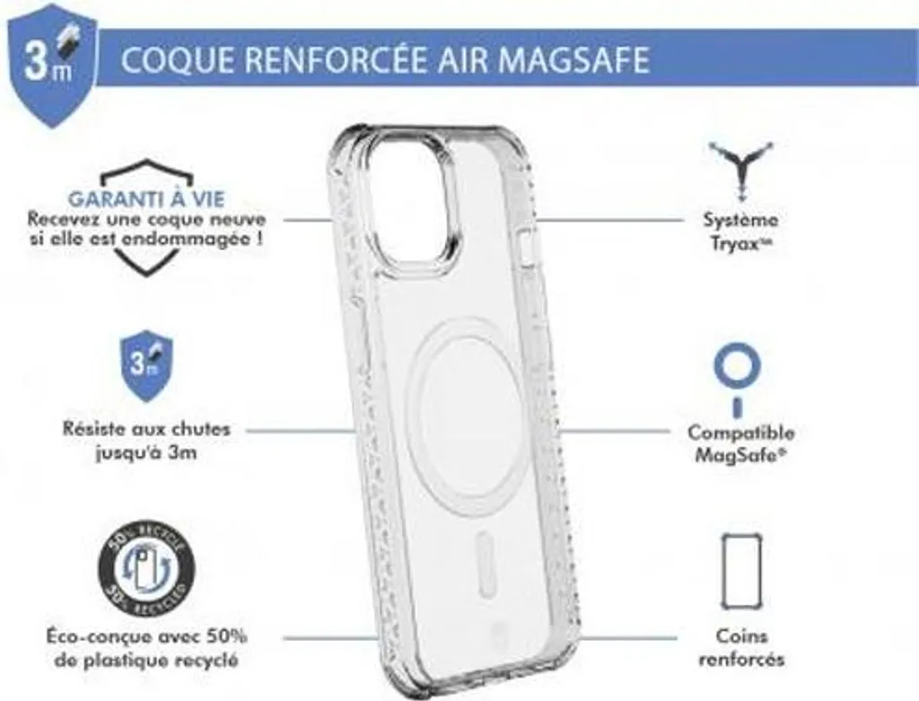Cover iPhone 13 14 MagSafe Custodia Force AIR Trasparente - 2