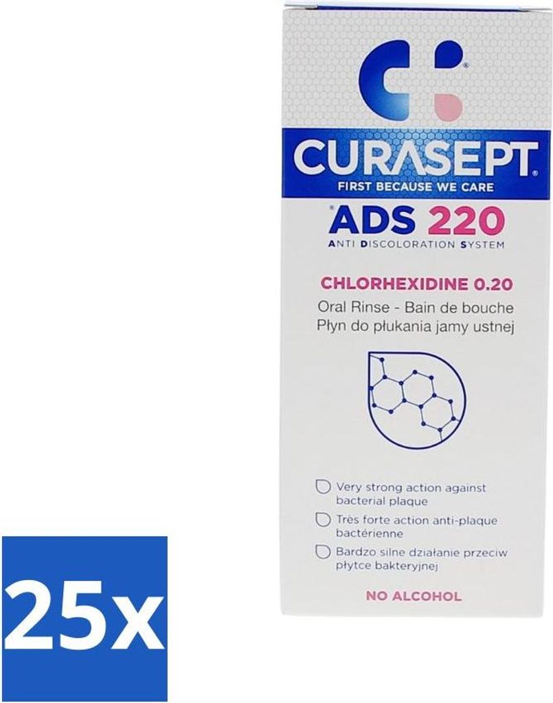 Curasept Mundspülung 0,20% CHX 200 ml - Vorteilspack - 25 Stücke