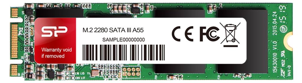 Silicon Power M.2 2280 A55 Half-slim 256 GB Serial ATA III Immagine del prodotto 