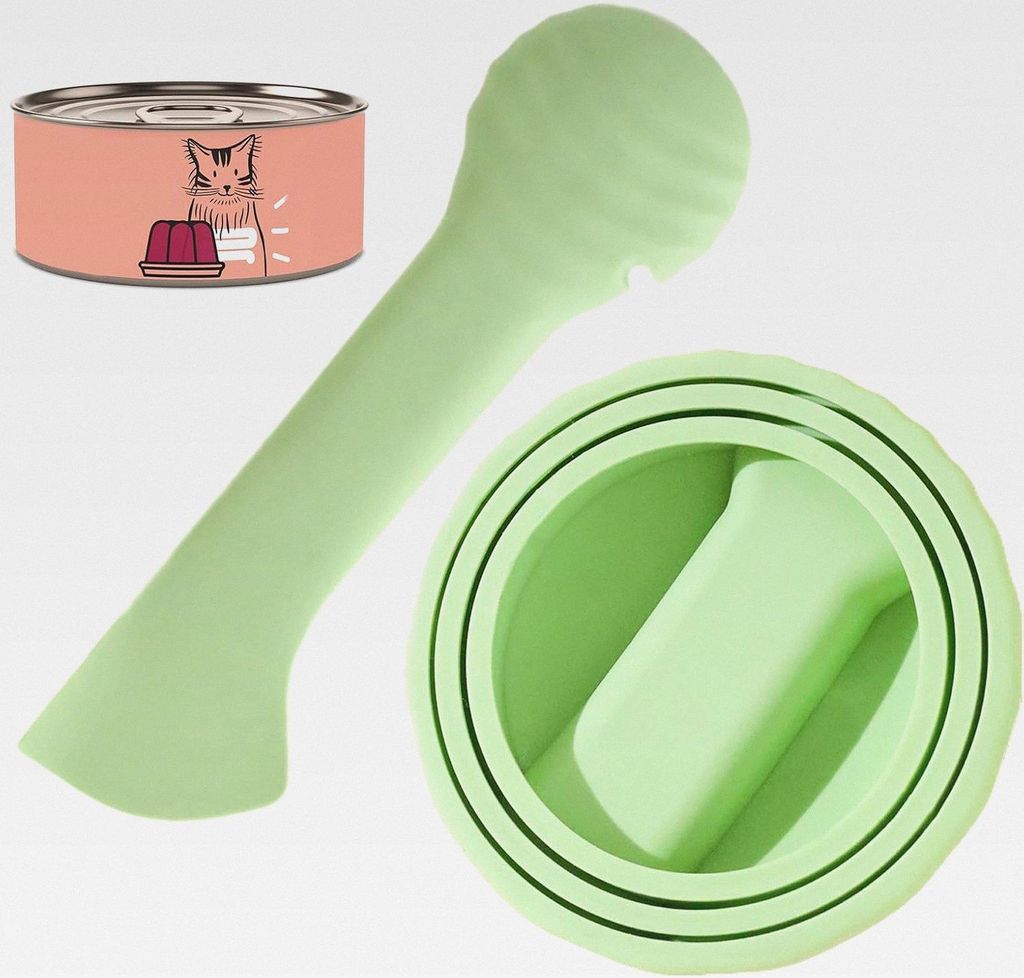 Deckel für Hundefutter Dosen | Silikon Luftdichter Aufbewahrungsdeckel | Mit Löffel Wiederverwendbare Tierfutter Dosen Verschlüsse | für Lecker...
