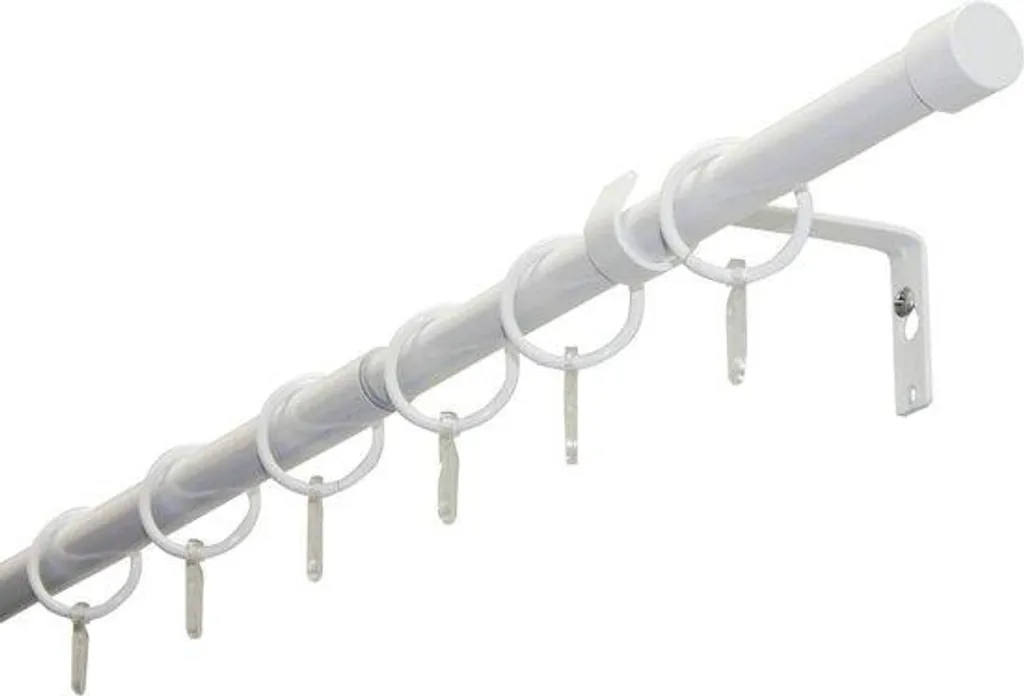 Tringle à rideaux rabattable pour fenêtres oscillo-battantes, pack complet