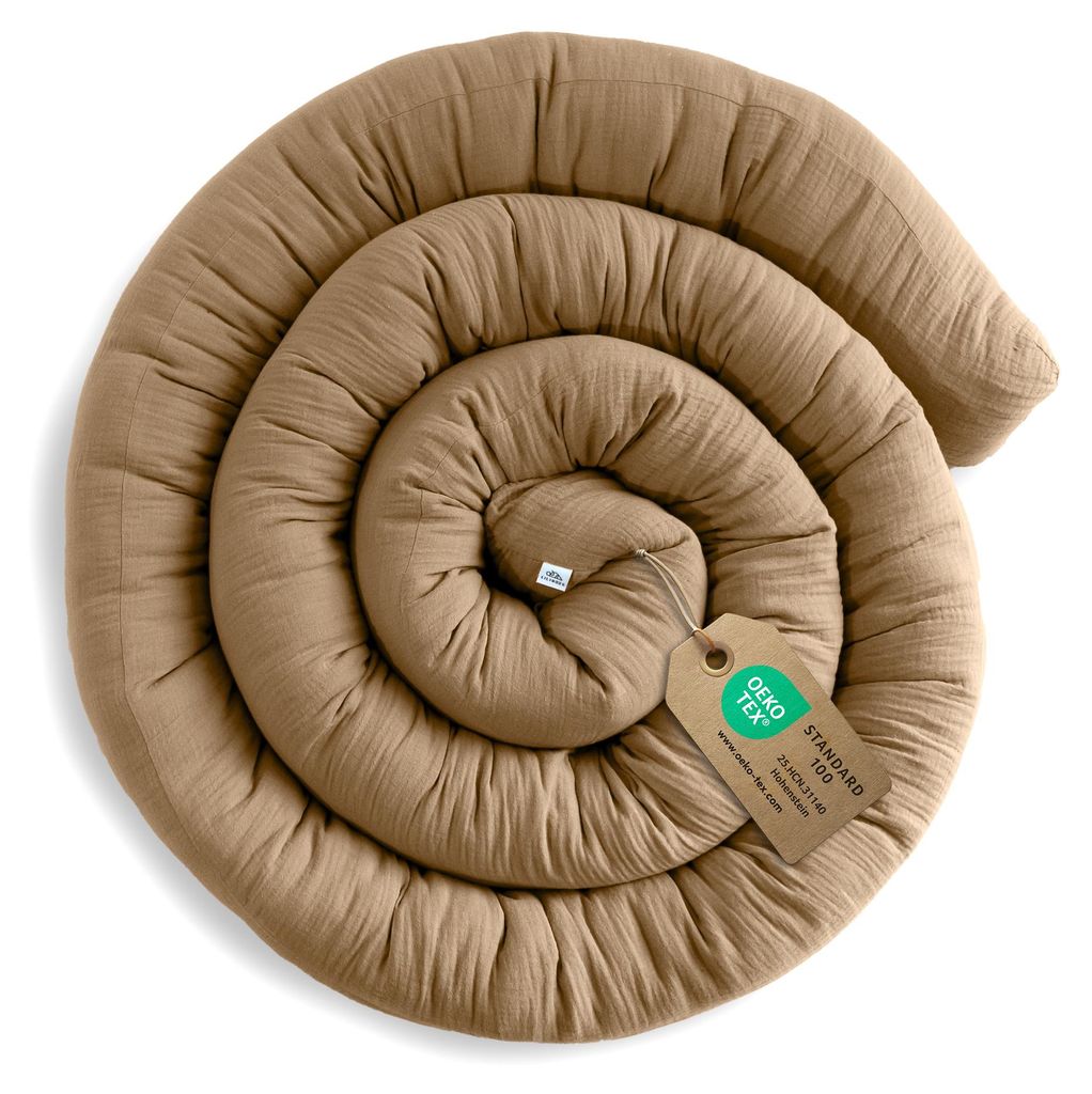 Bettschlange 300 cm Dunkelbeige - Nestchen für Baby-, Produktbild 