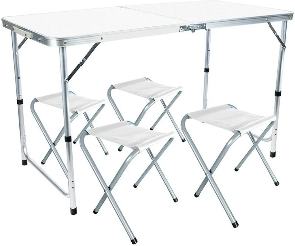 Gotel L71A Set Escursione: Tavolo Pieghevole e 4 Sedie per Outdoor
