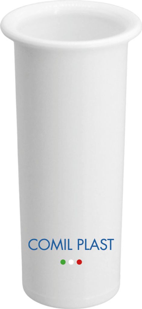 Comil Plast | Beinhaus-Blumenhalter aus Kunststoff für Friedhofsvase Farbe Weiß | Durchmesser 4 cm, Höhe 11 cm., 11