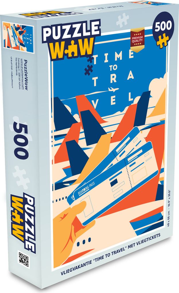 MuchoWow Puzzle 500 Teile Flugzeug - Urlaub - Zitat - Denken - Spiel - Toy