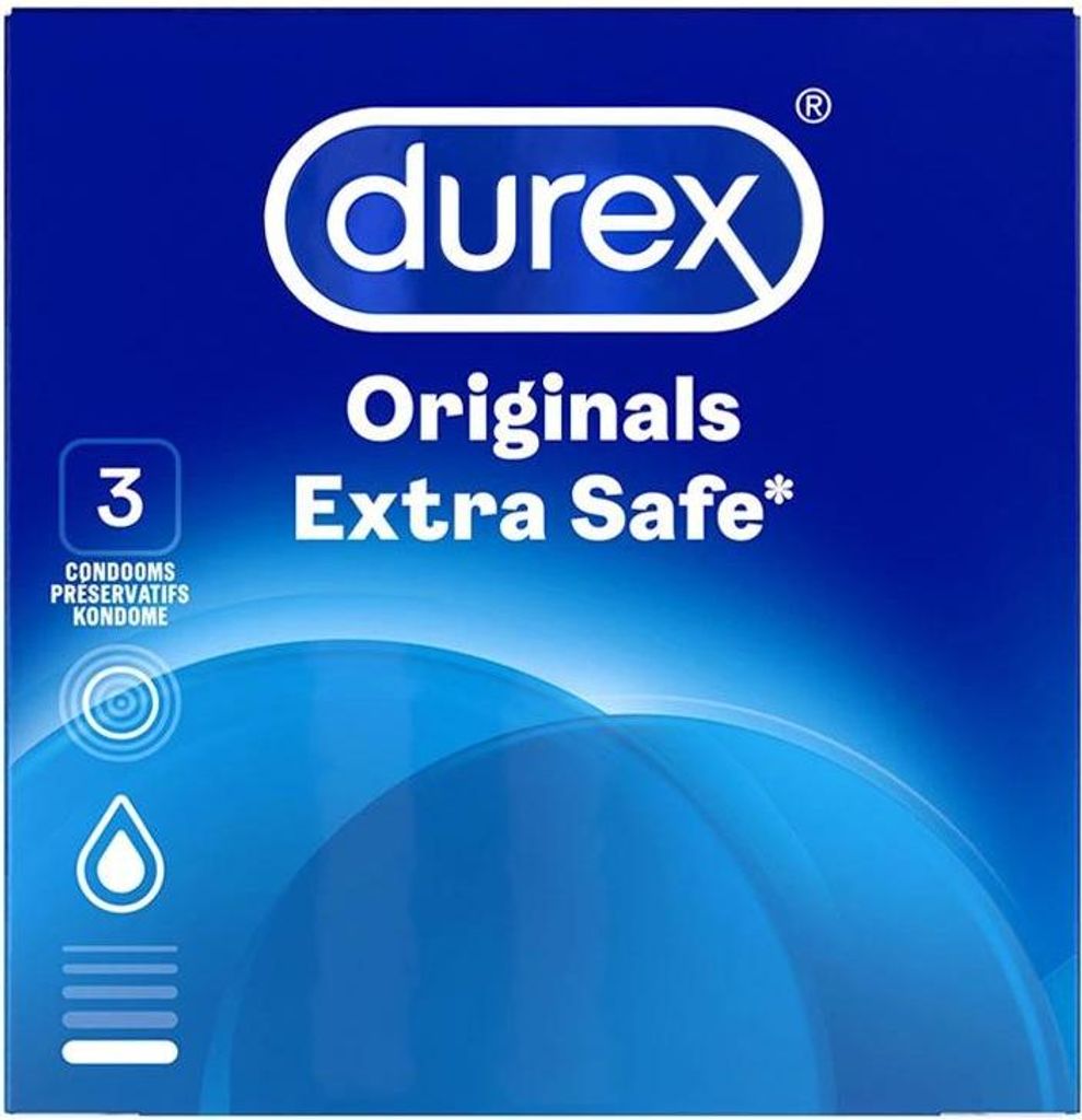 Durex Originals Extra Safe prezerwatywy 3 sztuki szerokość Zdjęcie produktu 