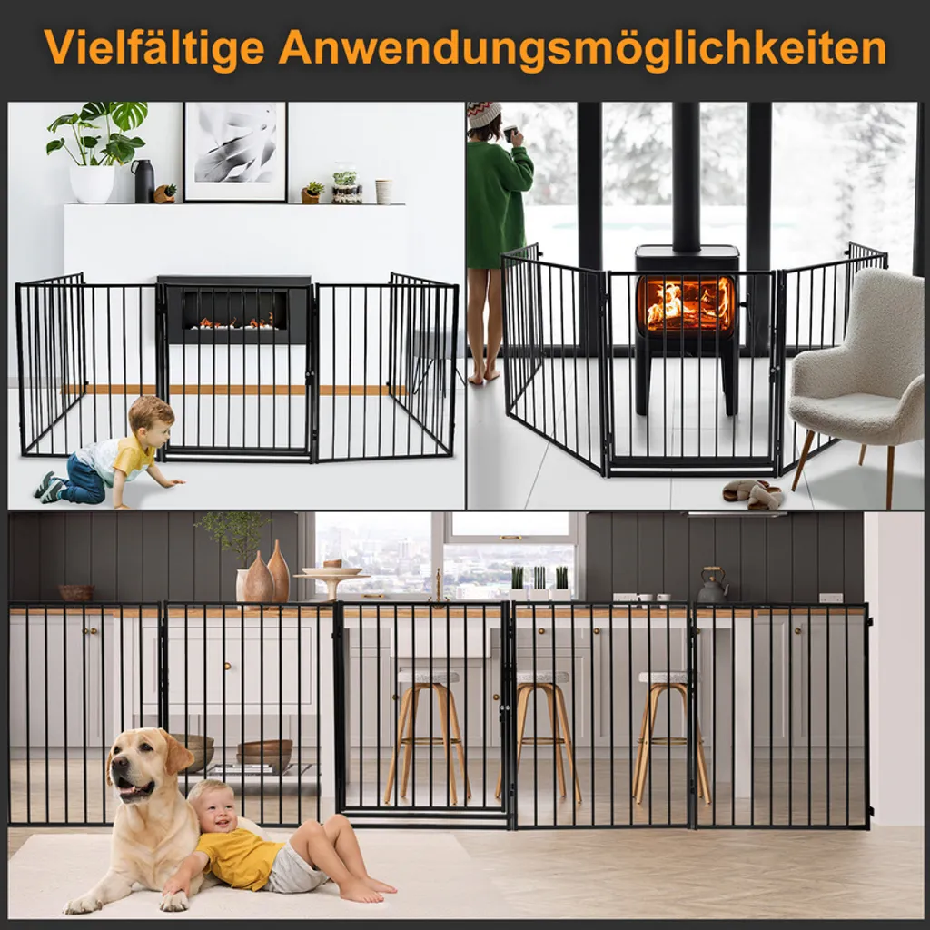 Barrière de Sécurité pour Poêle et Cheminée Modulable 5 Sections - 3