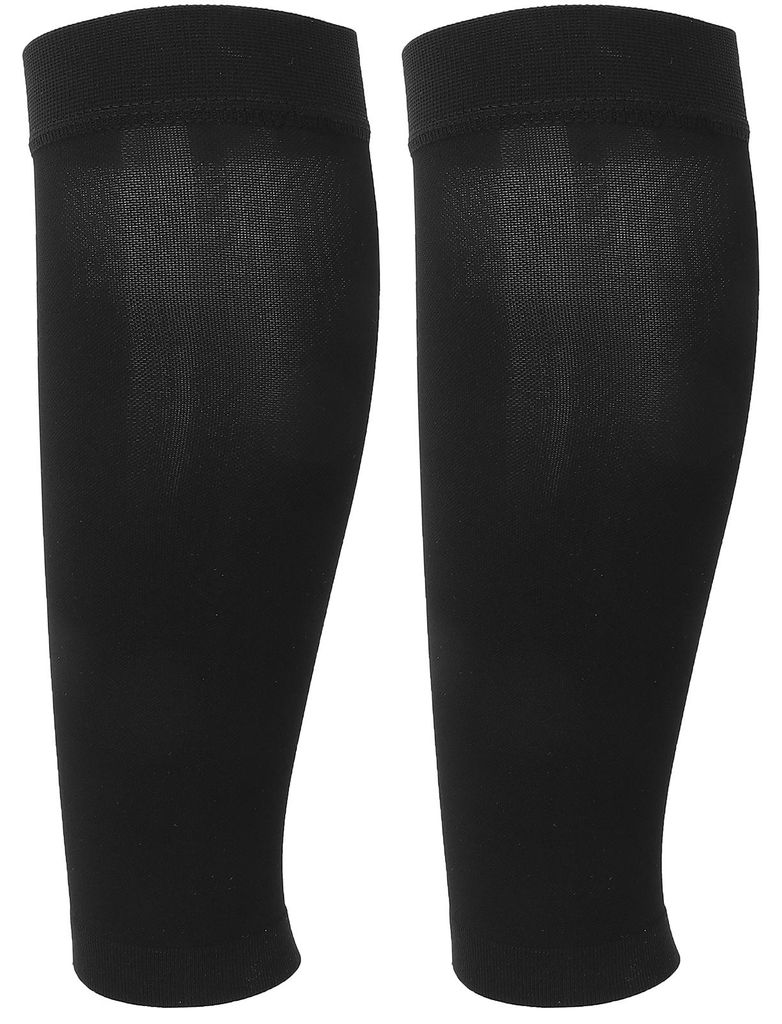 Wadenkompressionsstrümpfe für Damen, weich elastisch, formende Beinstrümpfe für Läufer (Schwarz) M
