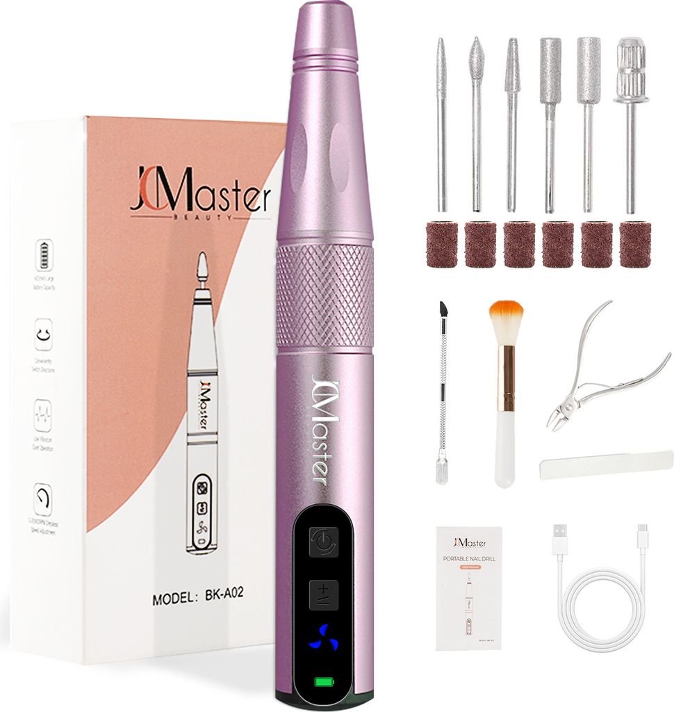 JCMaster Nagelfräser , Elektrische Nagelfeile für Gelnägel Acrylnägel, elektrische Nagelfräser für Nagelstudio Zuhause