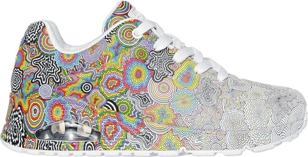 A side view of a single sneaker.