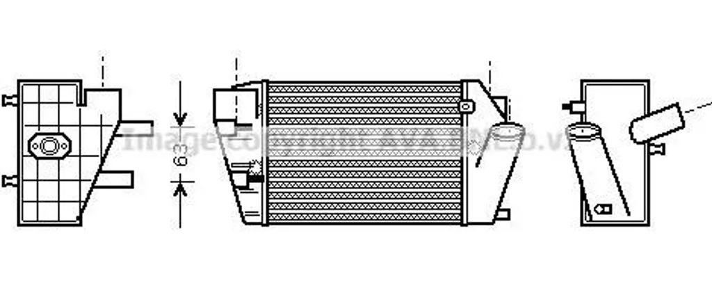 Intercooler de Suralimentation AVA AIA4187 compatible Audi A4 8E0145805E