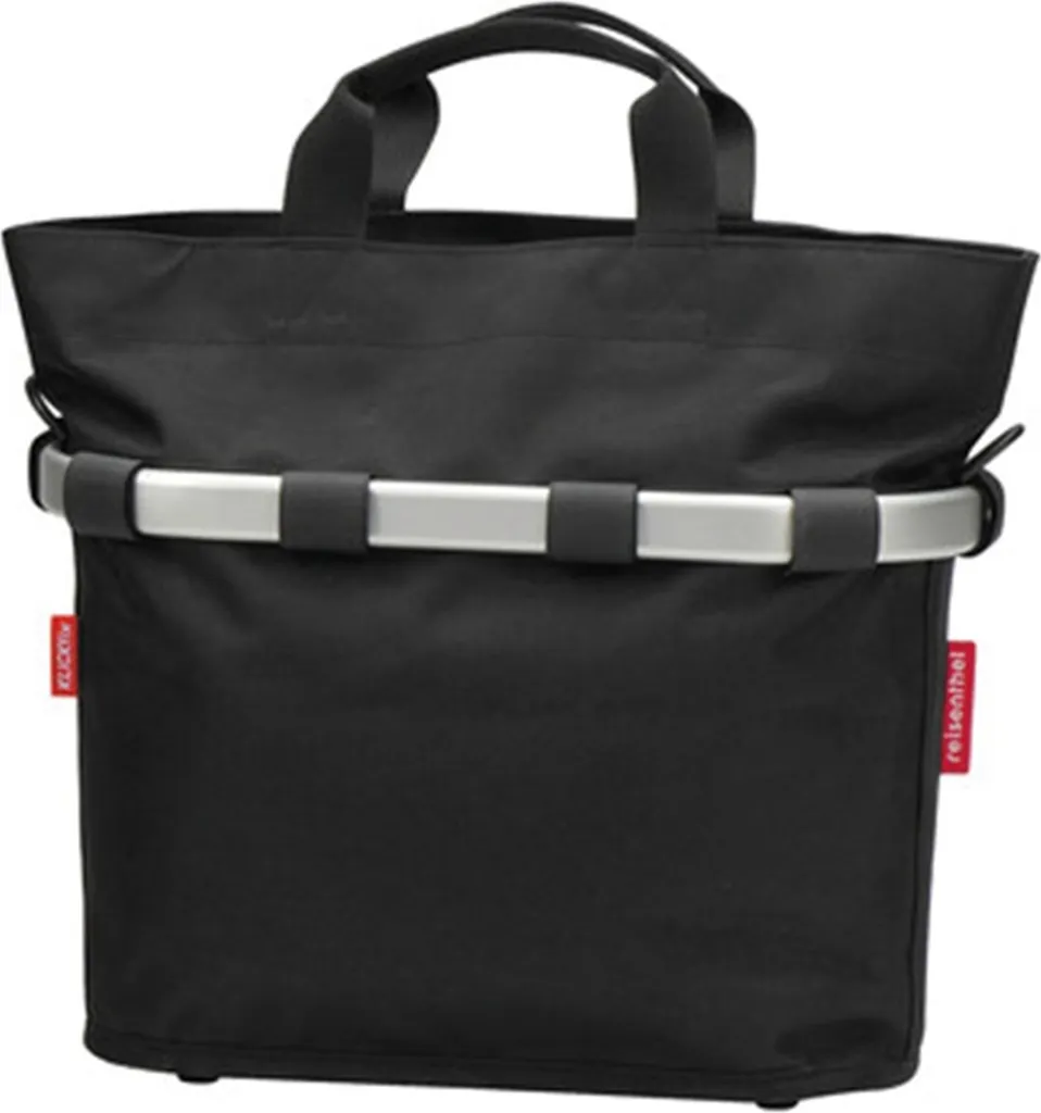 Petit panier de vélo amovible Klickfix Bikebasket Oval S noir mat