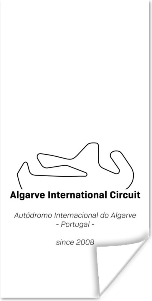 MuchoWow Poster Formel 1 - Portimao - Rennstrecke 20x40 cm - Plakat - Foto