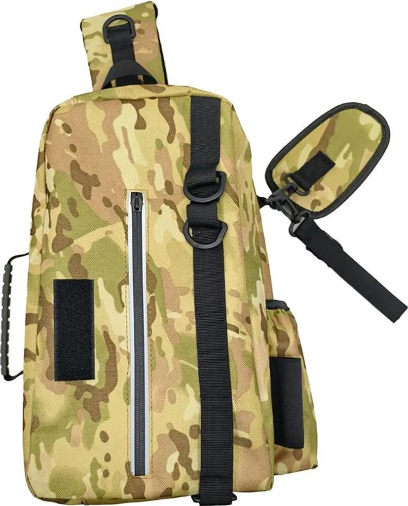 Sac de Pêche INF Multifonctionnel en Oxford Kaki Camouflage de 50cm