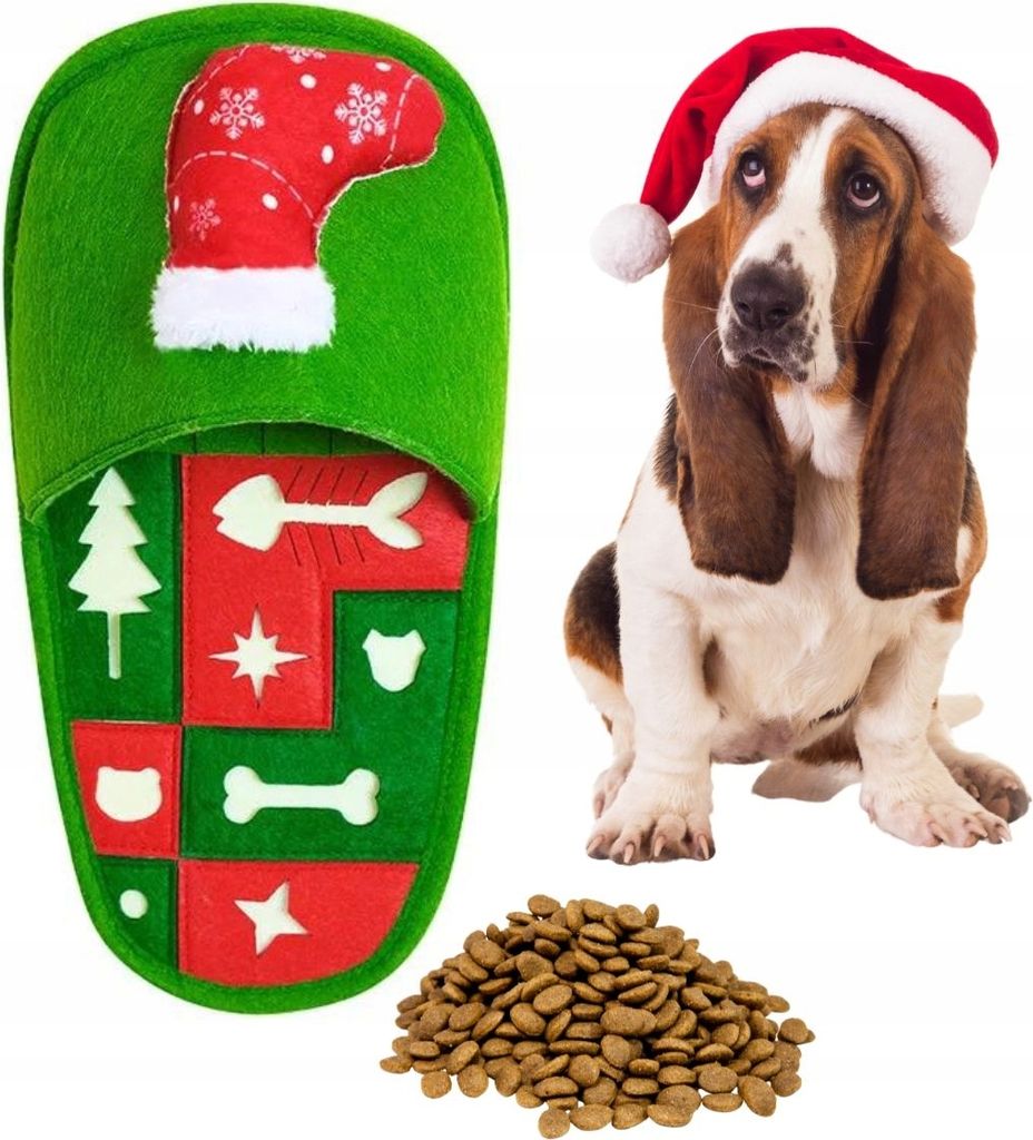 Lernspielzeug für Hunde HOLIDAY großer Schnüffelschuh für Leckerlis Weihnachten