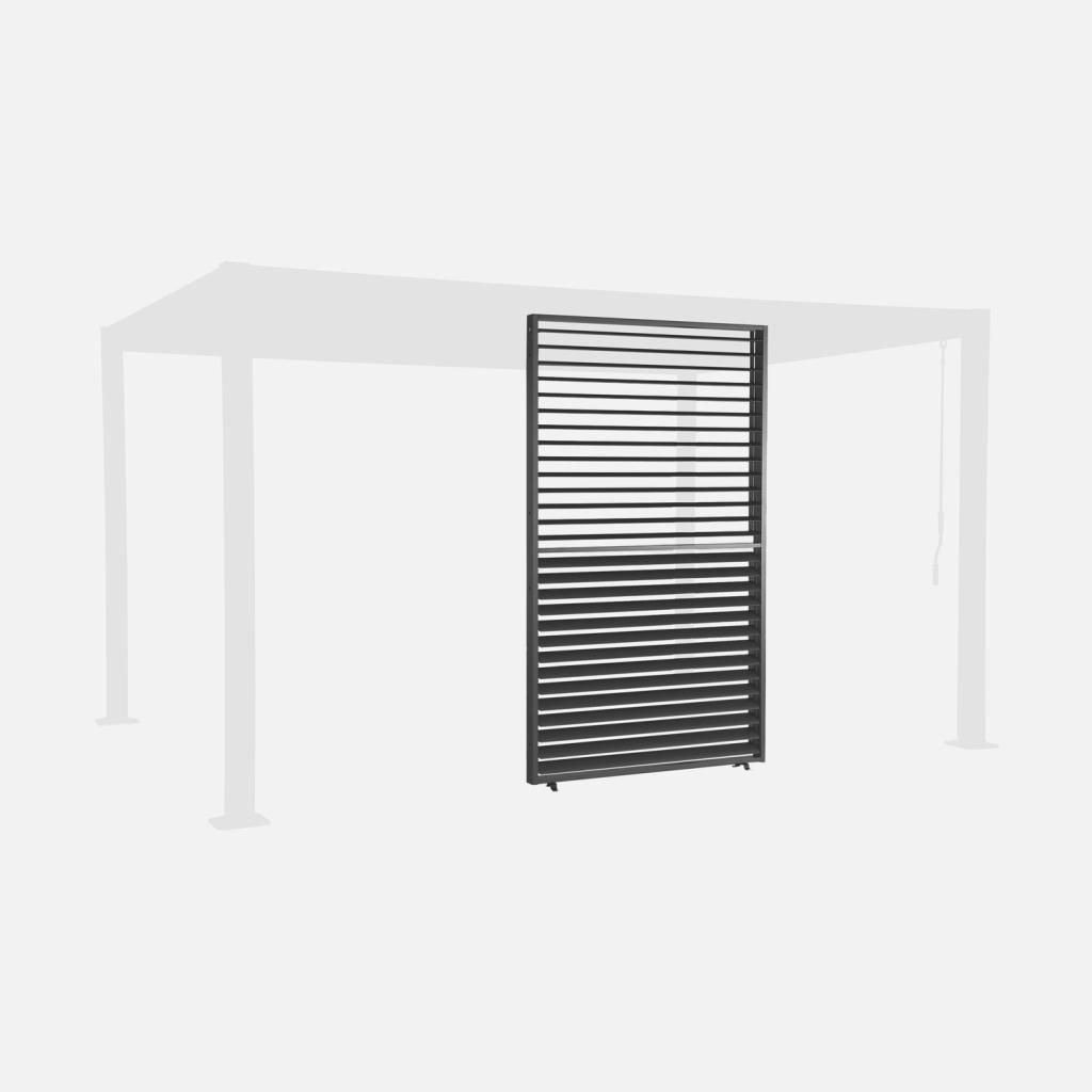 sweeek - Verstellbare Lamellenwand 130cm für Pergola Palace Produktbild 