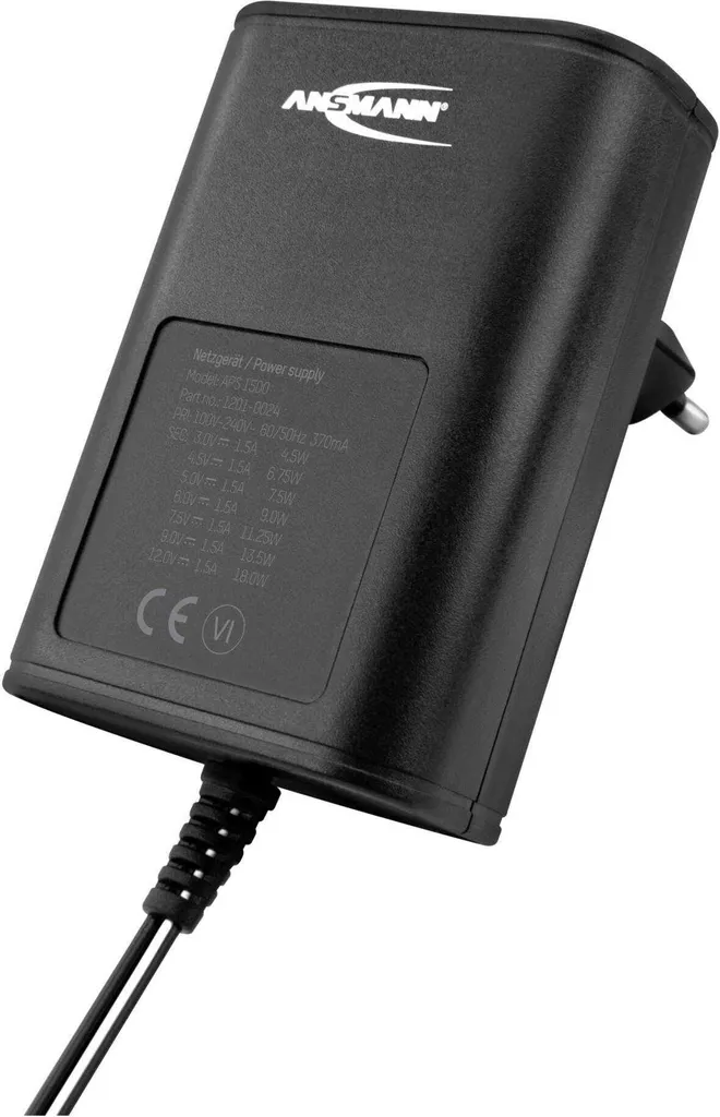 Ansmann APS 1500 Alimentation stabilisée 3V à 12V DC Haute Qualité - 2