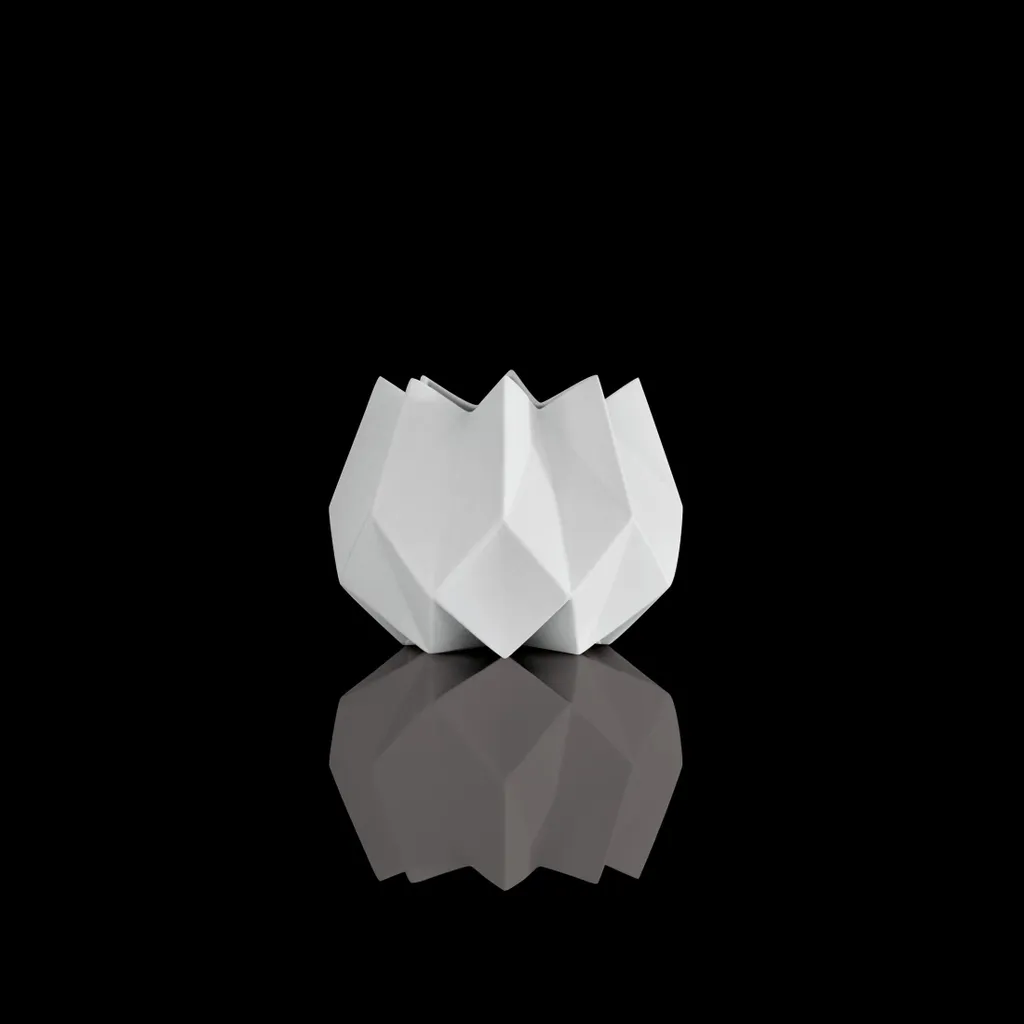 Vase de décoration de table blanc Polygono Star pour salon moderne
