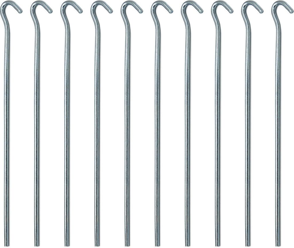 10 Runde Zelt-Heringe Erdnägel 250x4mm Bodenanker Camping-Zeltnägel Erdanker Robust Stabil Verzinkt