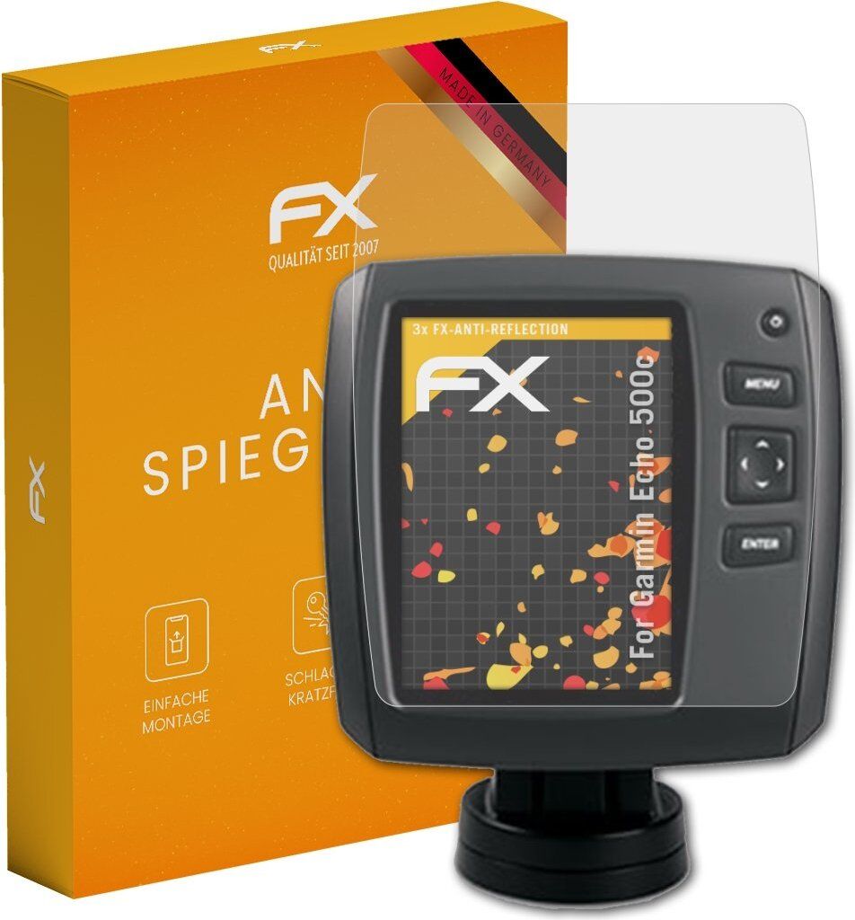 atFoliX FX-Antireflex 3x Schutzfolie kompatibel mit Garmin Echo 500c Displayfolie