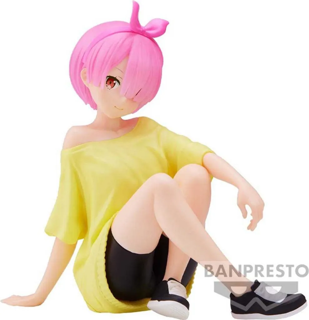 Ram Re:Zero Figurine Relax Time 14 cm Détails Précis Banpresto Rose