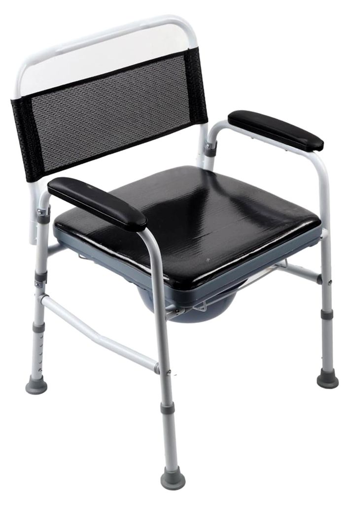 Verstellbarer, Tragbarer Toilettensitz mit Aluminiumrahmen für Medizinische Zwecke, Faltbarer Duschstuhl für Senioren und Menschen mit Behinderungen