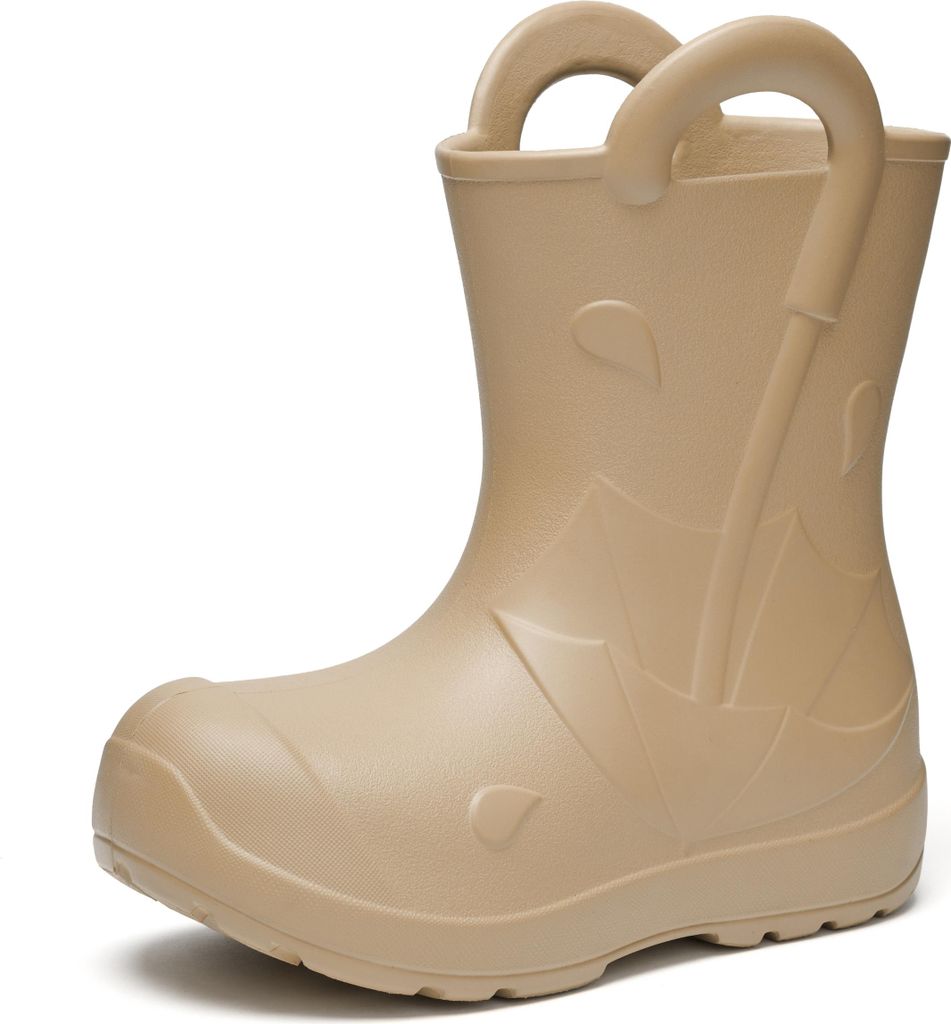 Ladeheid x Camminare Gummistiefel Kinder aus ultraleichtem EVA, wasserdicht, rutschfest und bequem, mit elegant geprägtem Splash-Design aus Wellen...
