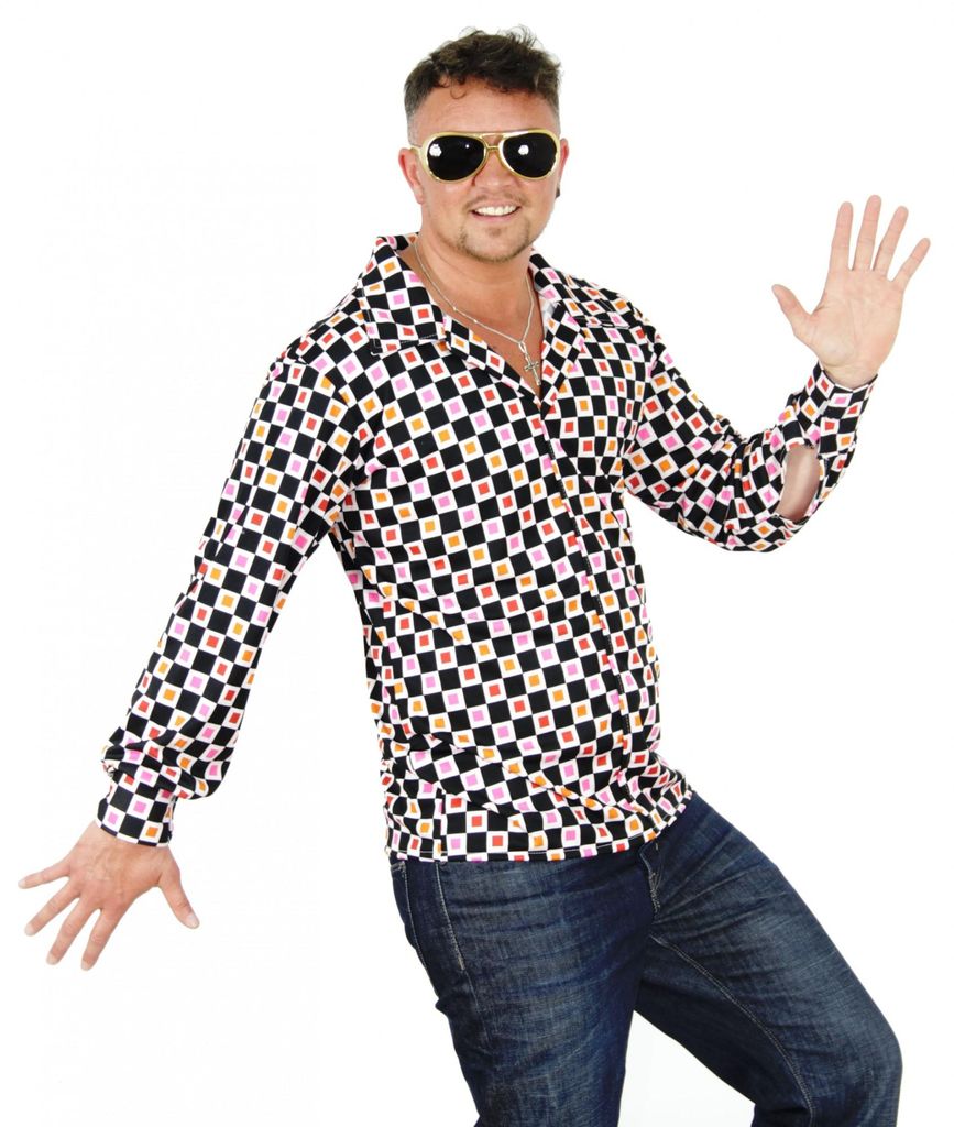 70er-Jahre Hippie-Hemd für Erwachsene, Gr. S-XXL, Größe:XL Produktbild 
