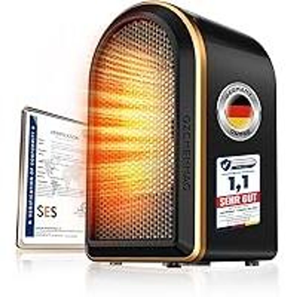 Neu Upgraded Mini Heizlüfter Bad?Nr.1 in Heizleistung – ?Keramik Heizlüfter Energiesparend?Rundum geschützt mit 4 Sicherheitssystemen?Schlafzi...
