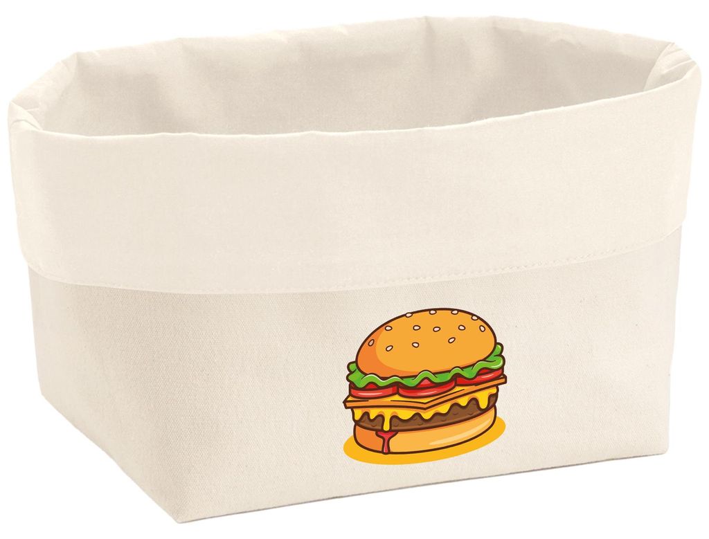 Huuraa Organizer Burger Comic 8 Liter Large Canvas Baumwolle Utensilo Geschenkidee