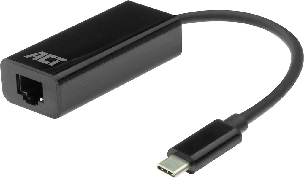 ACT AC7335 USB C zu Ethernet Adapter, RJ45 Gigabit Ethernet 10/100/1000Mbps, für Laptop oder PC